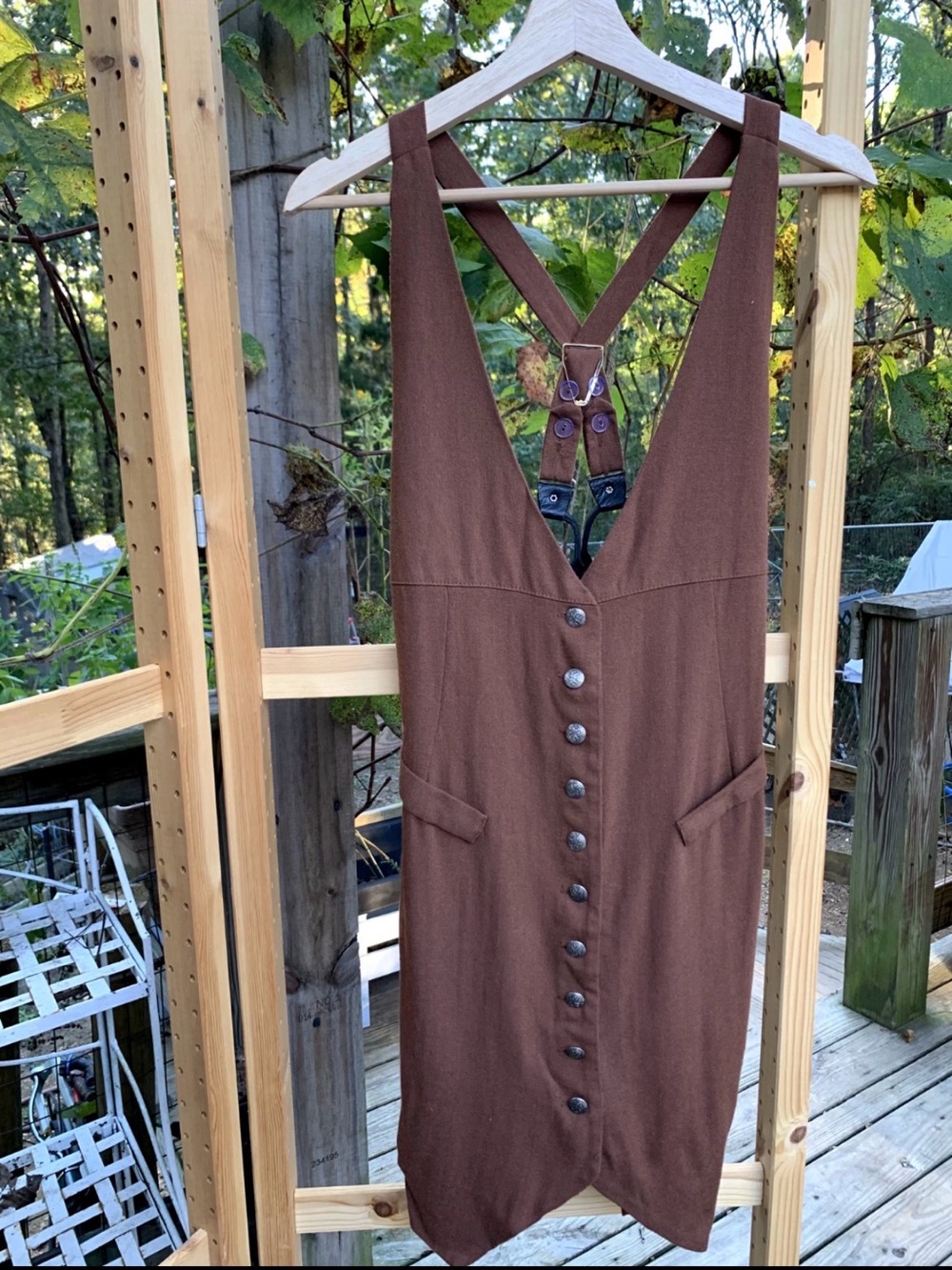 Vintage "The Limited" Renaissance Steam Punk Suspender Overall Jumper Dress
